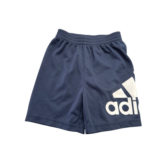 adidas Other - Adidas Boys Navy Blue Athletic Shorts Size 4 Mesh Logo Gym Activewear 0000588